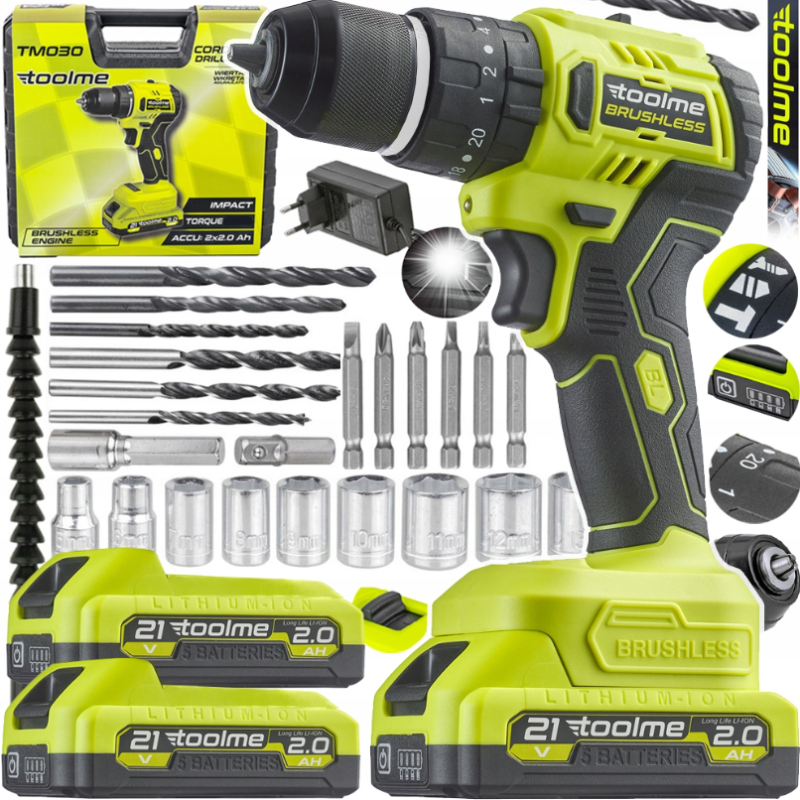 Шуруповерт акумуляторний TOOLME TM-030